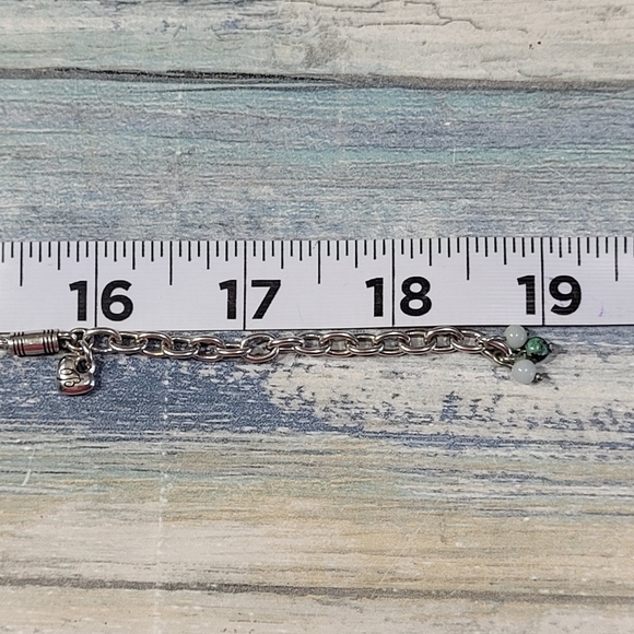 Brighton Silver and Green Beaded Necklace. - Picture 4 of 6